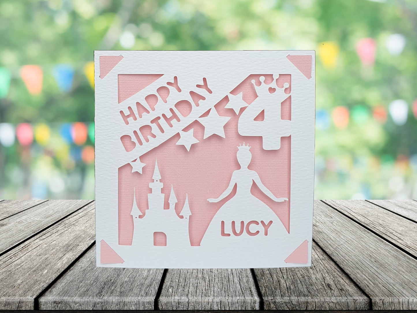 Kids Princess Personalised Birthday Card