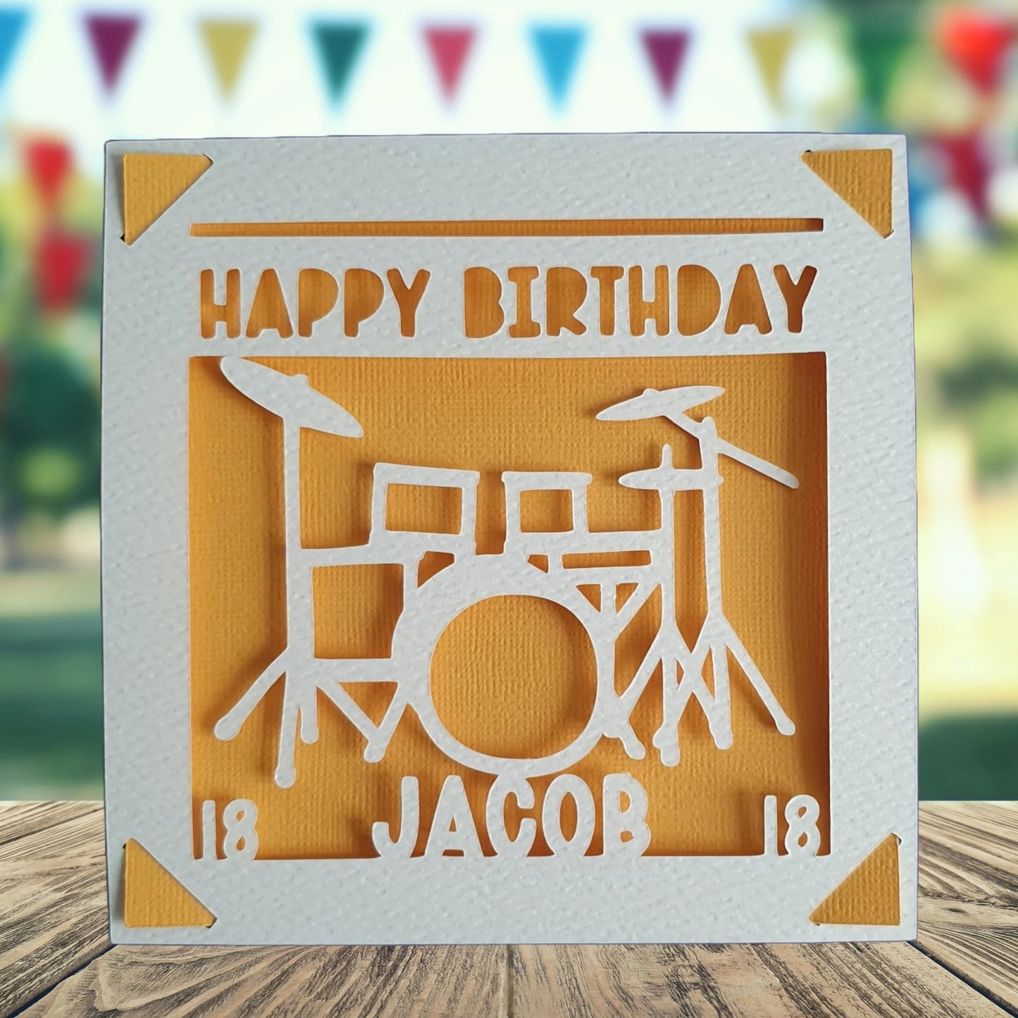 Drum Personalised Birthday Card