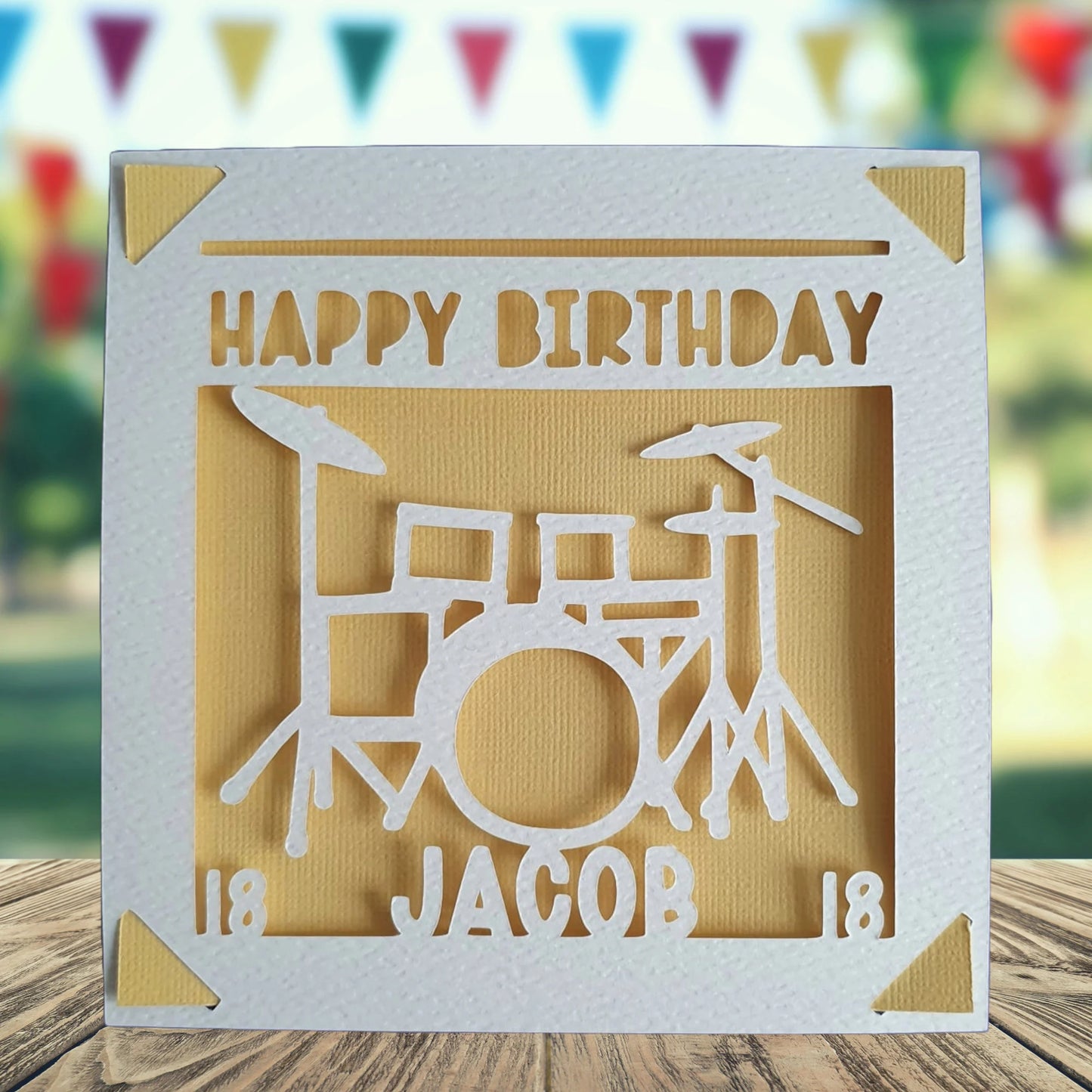 Drum Personalised Birthday Card