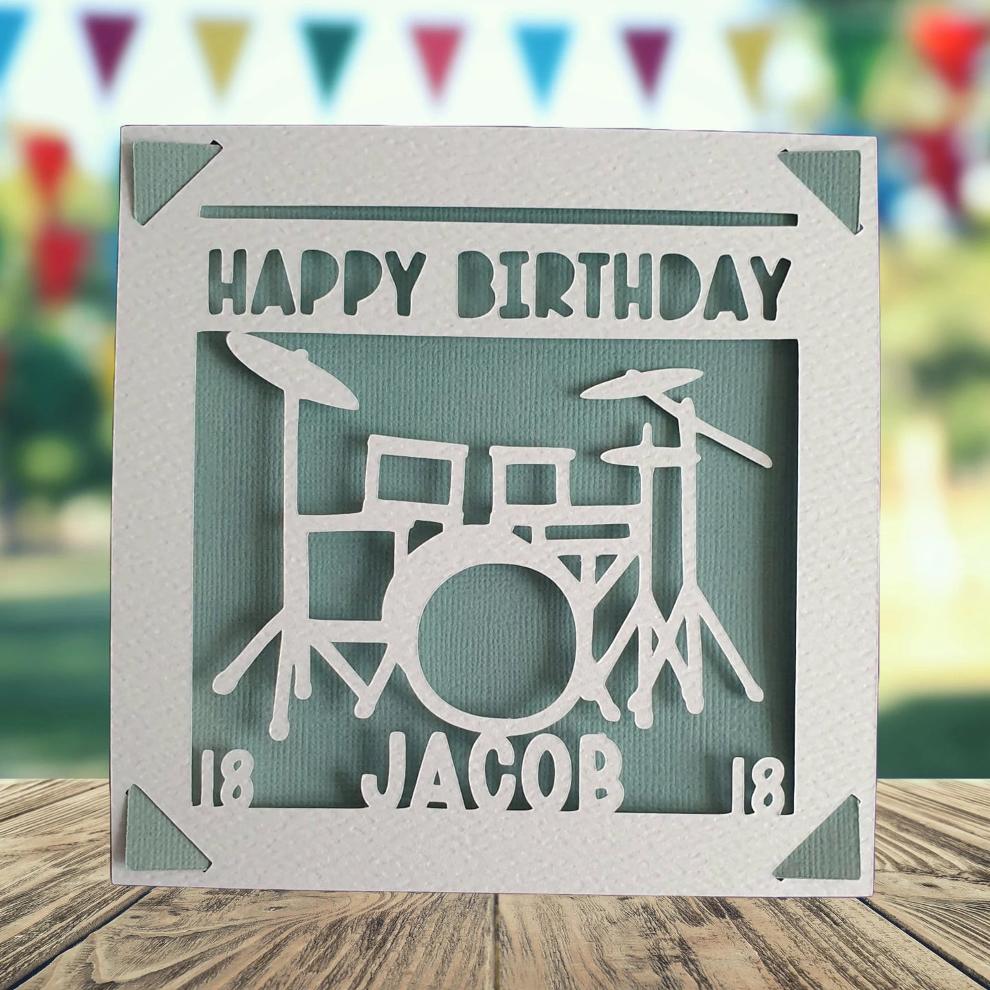 Drum Personalised Birthday Card