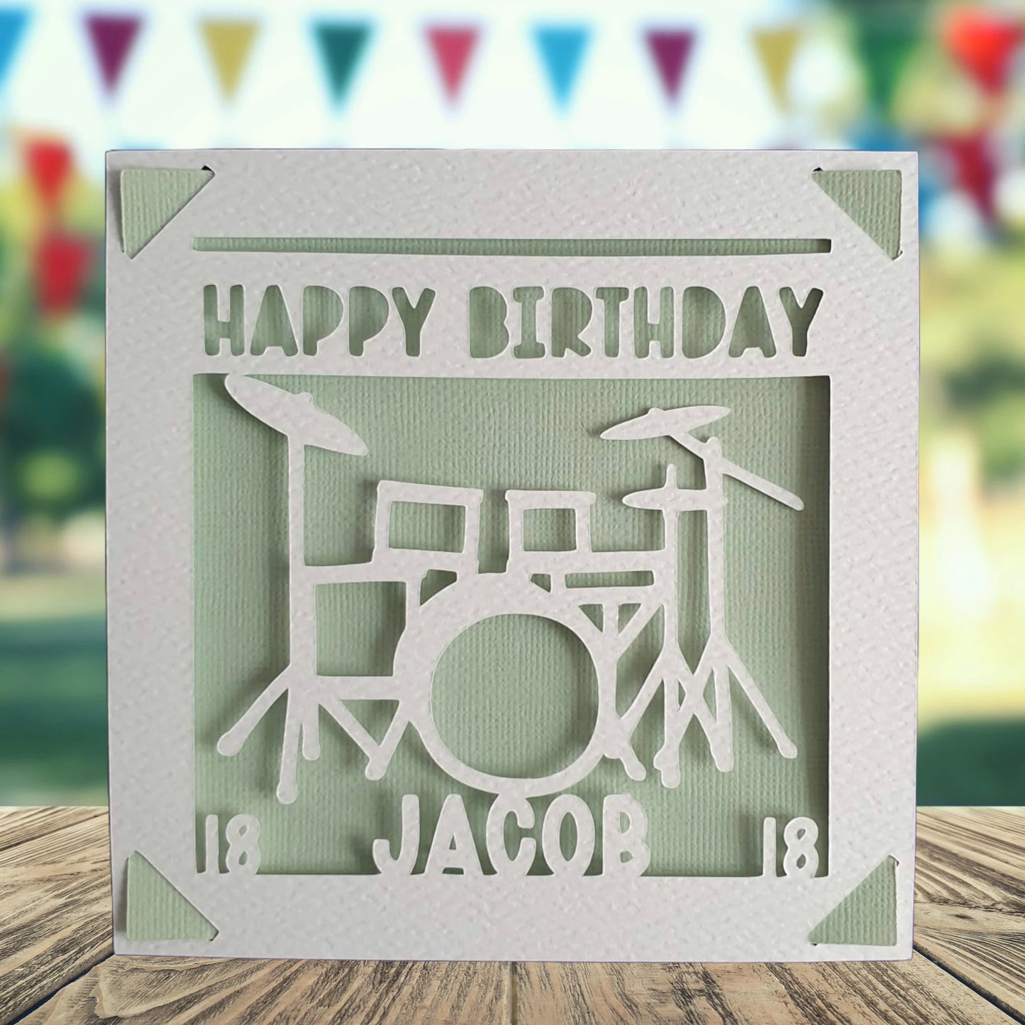 Drum Personalised Birthday Card