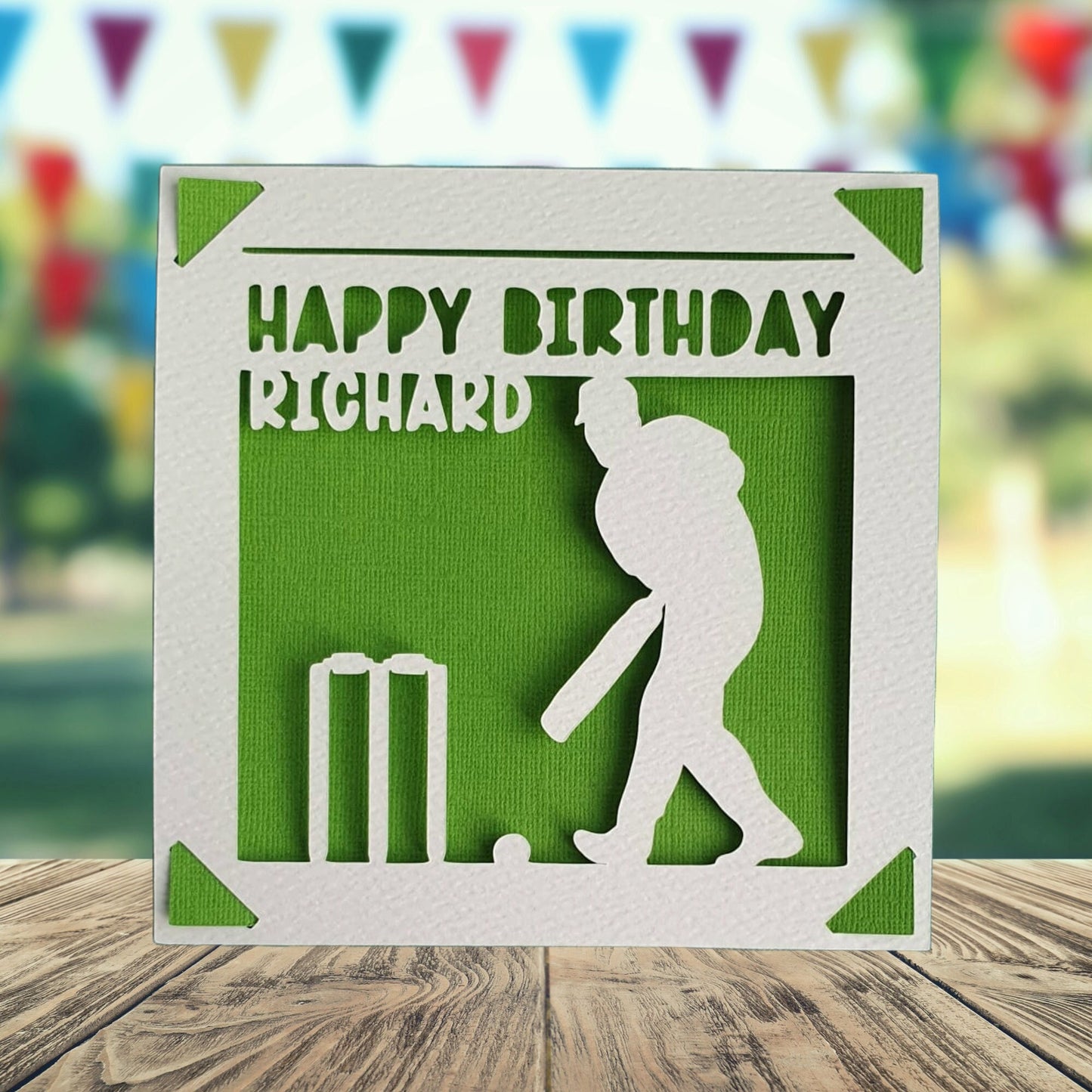 Personalised Cricket Birthday Card