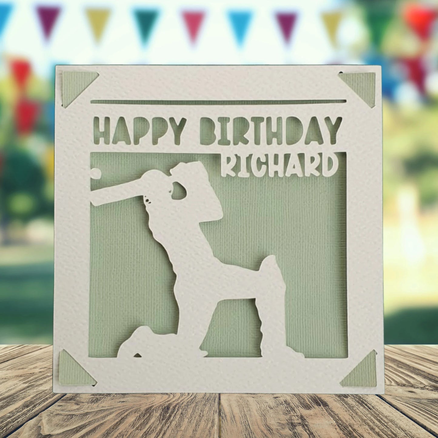 Cricket Player Personalised Birthday Card