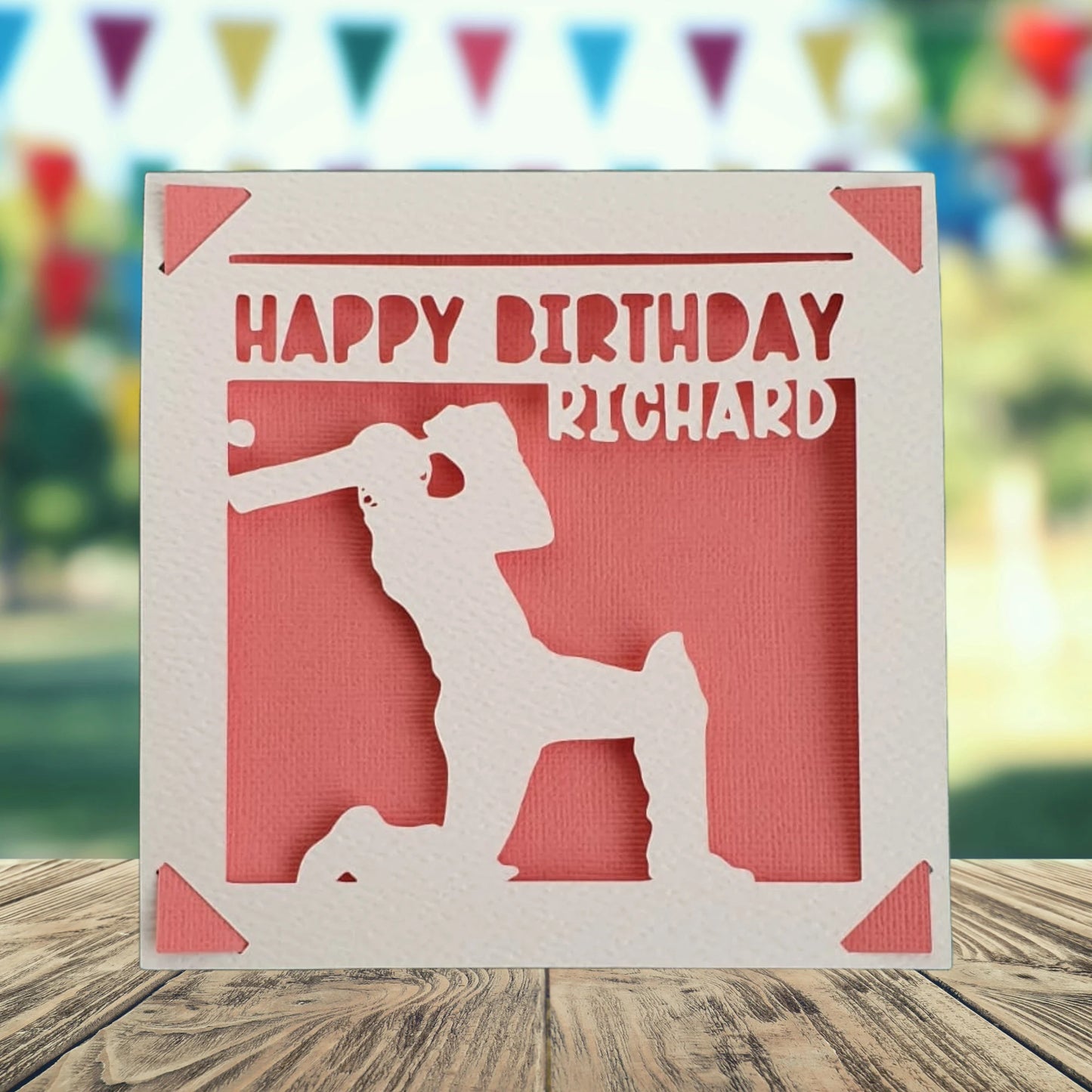 Cricket Player Personalised Birthday Card