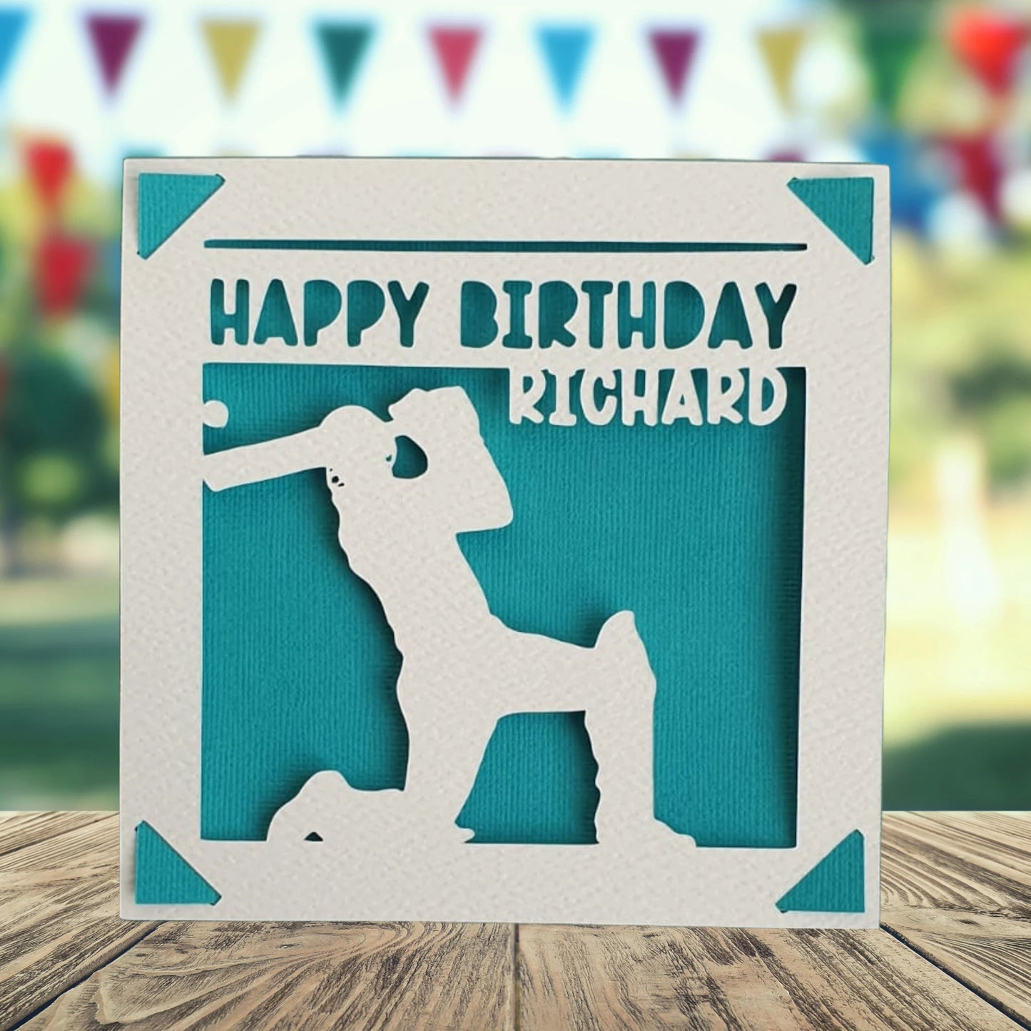 Cricket Player Personalised Birthday Card