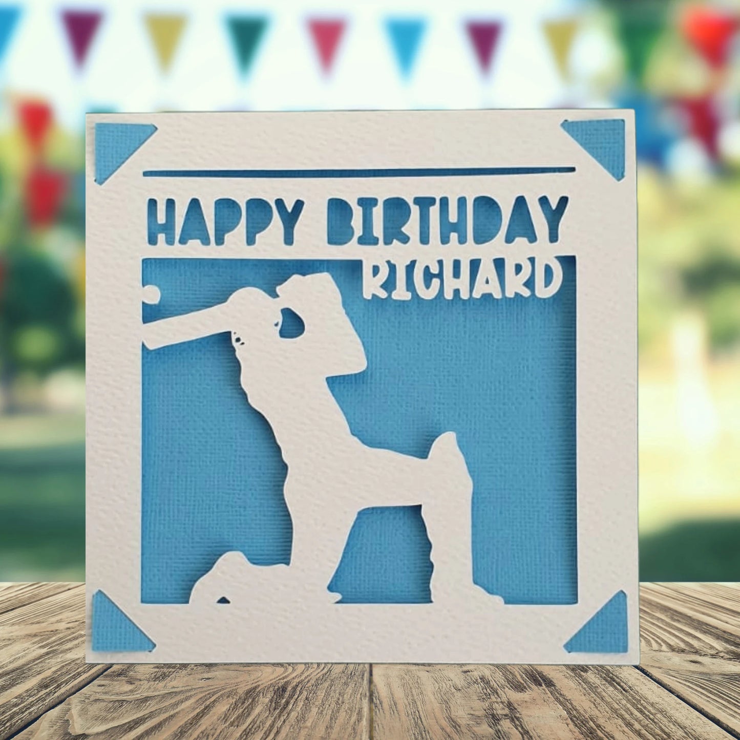 Cricket Player Personalised Birthday Card