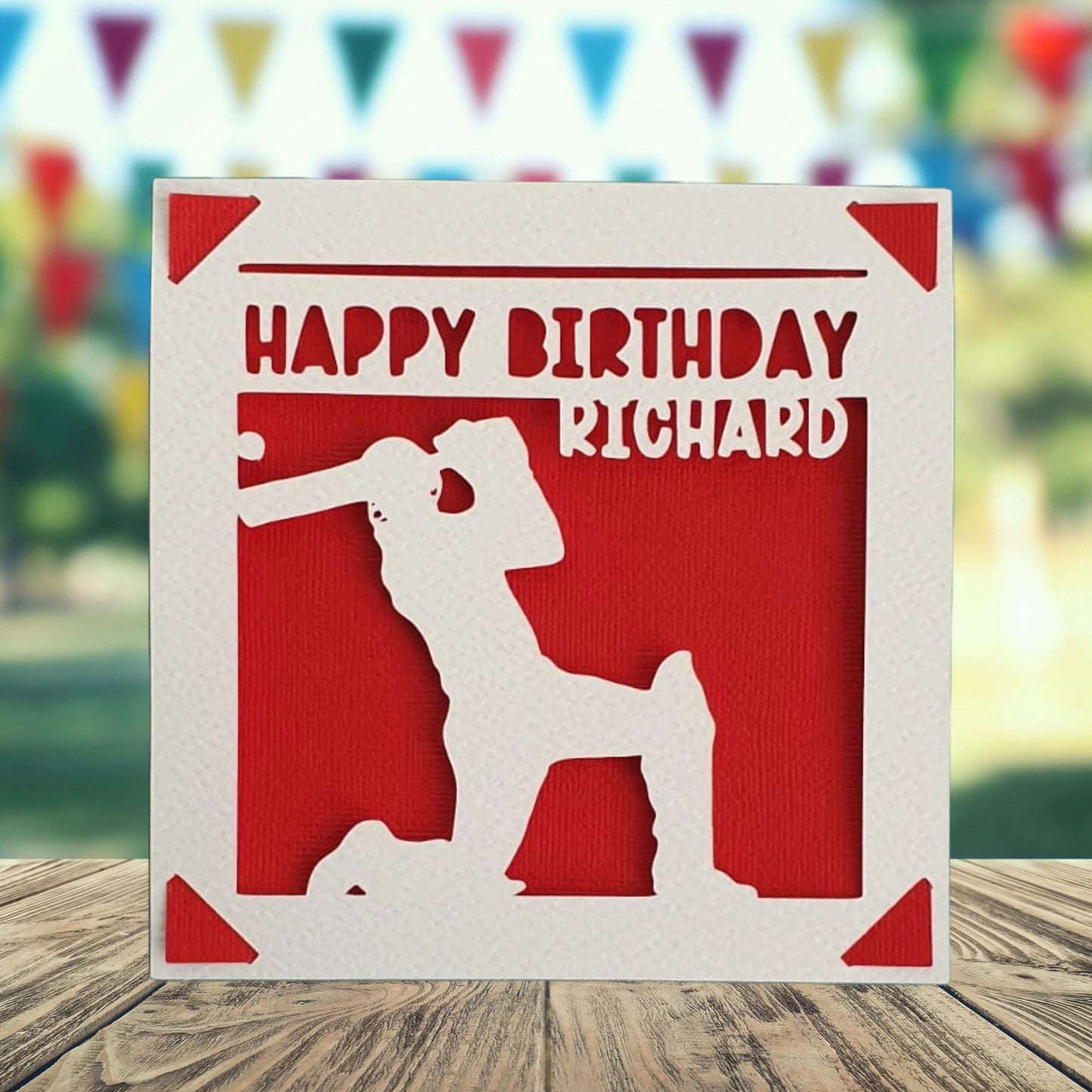 Cricket Player Personalised Birthday Card