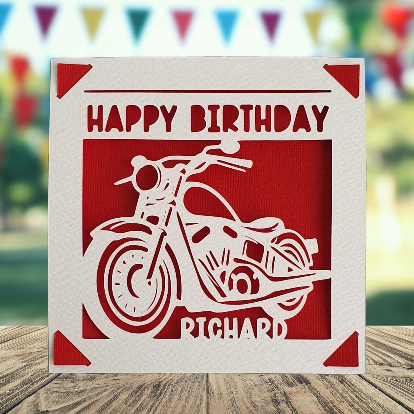 Personalised Motorbike Birthday Card