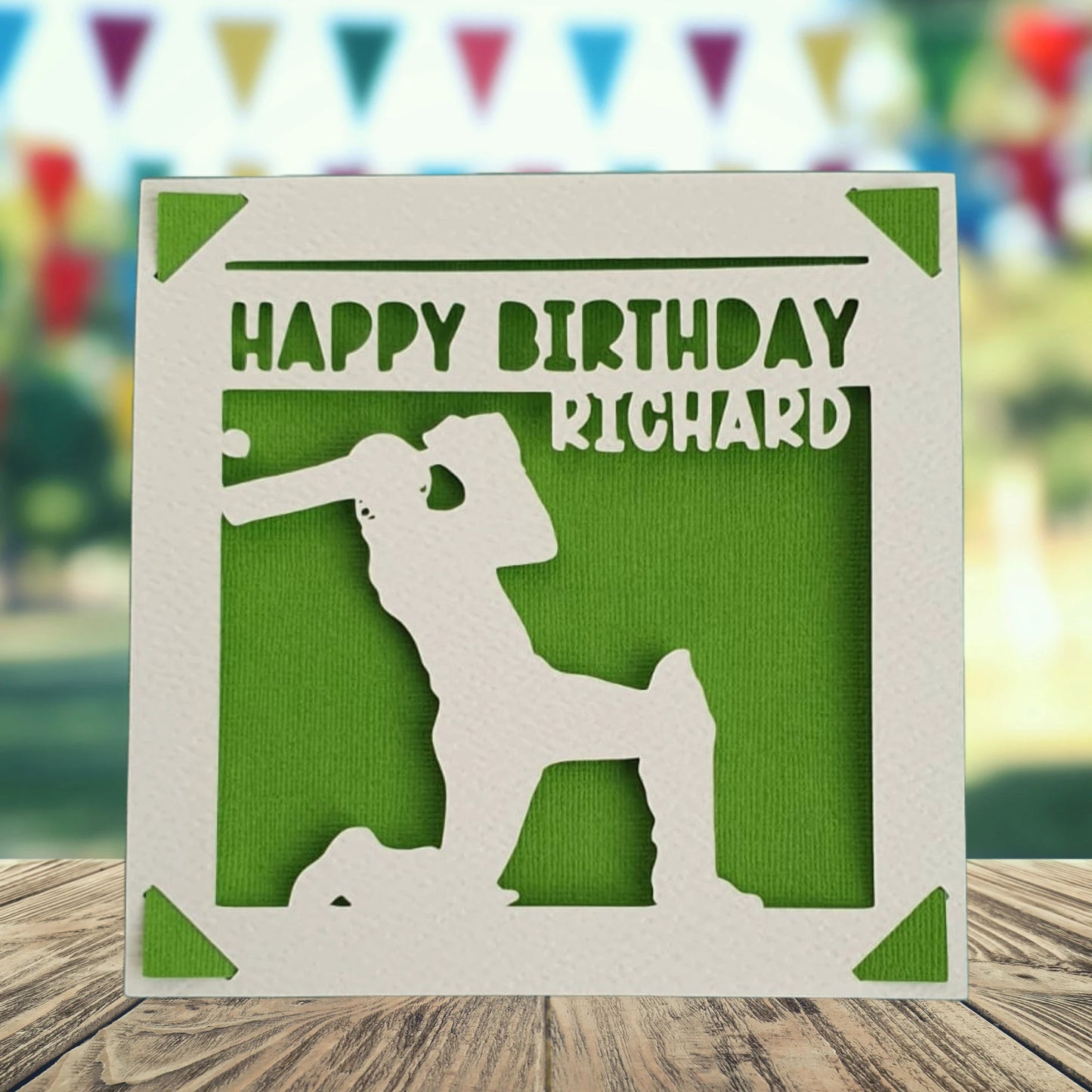 Cricket Player Personalised Birthday Card