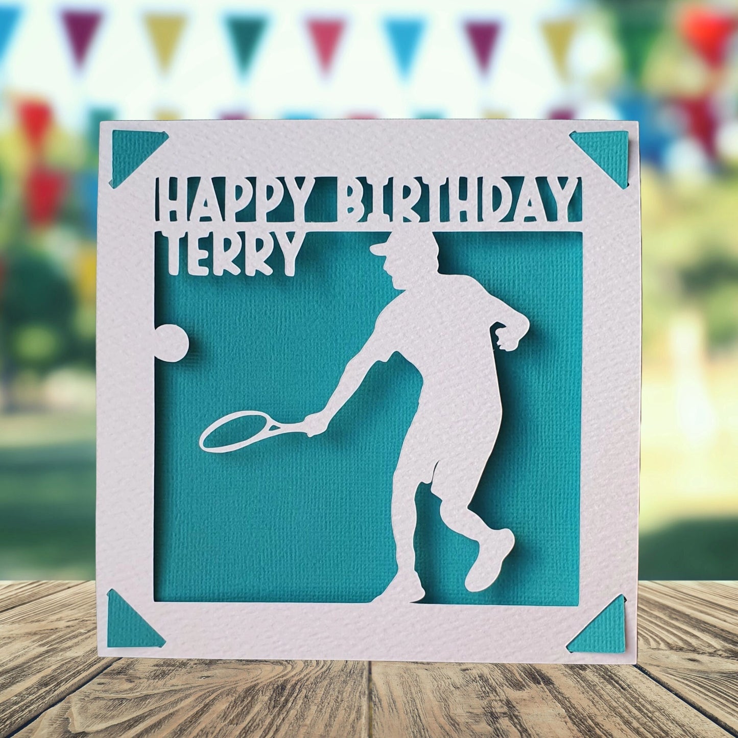 Personalised Tennis Birthday Card