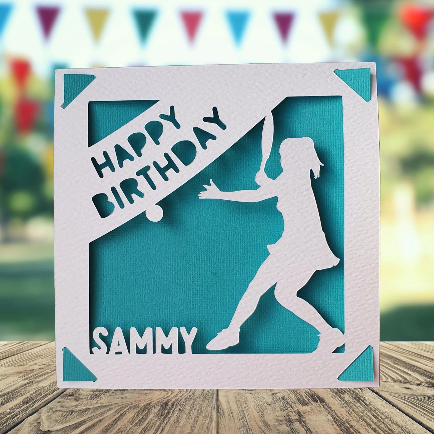 Female Tennis Player Birthday Card