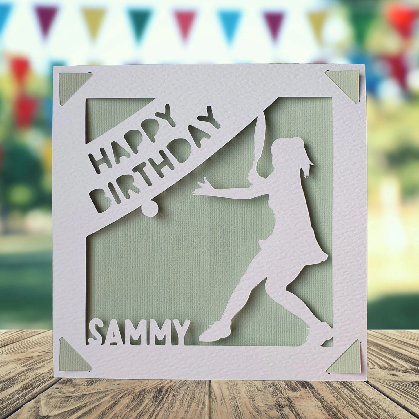 Female Tennis Player Birthday Card