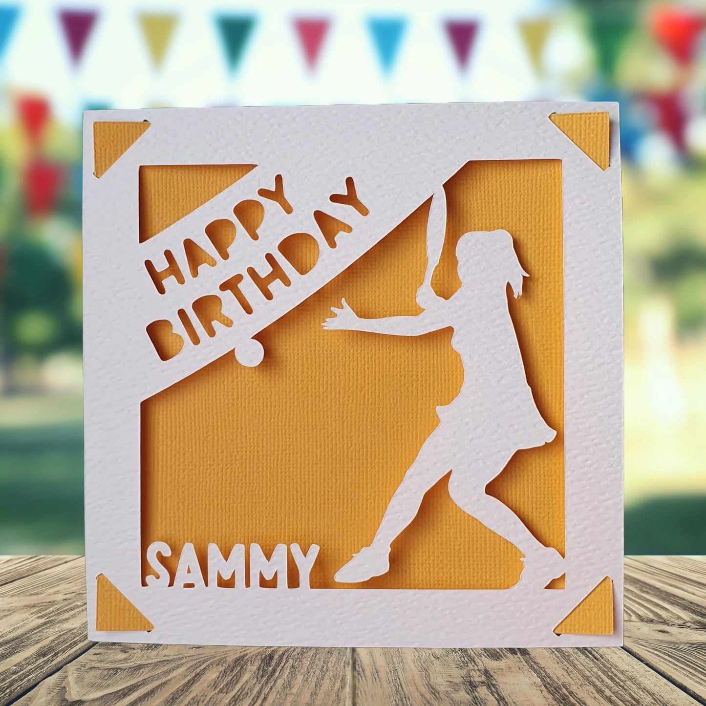 Female Tennis Player Birthday Card