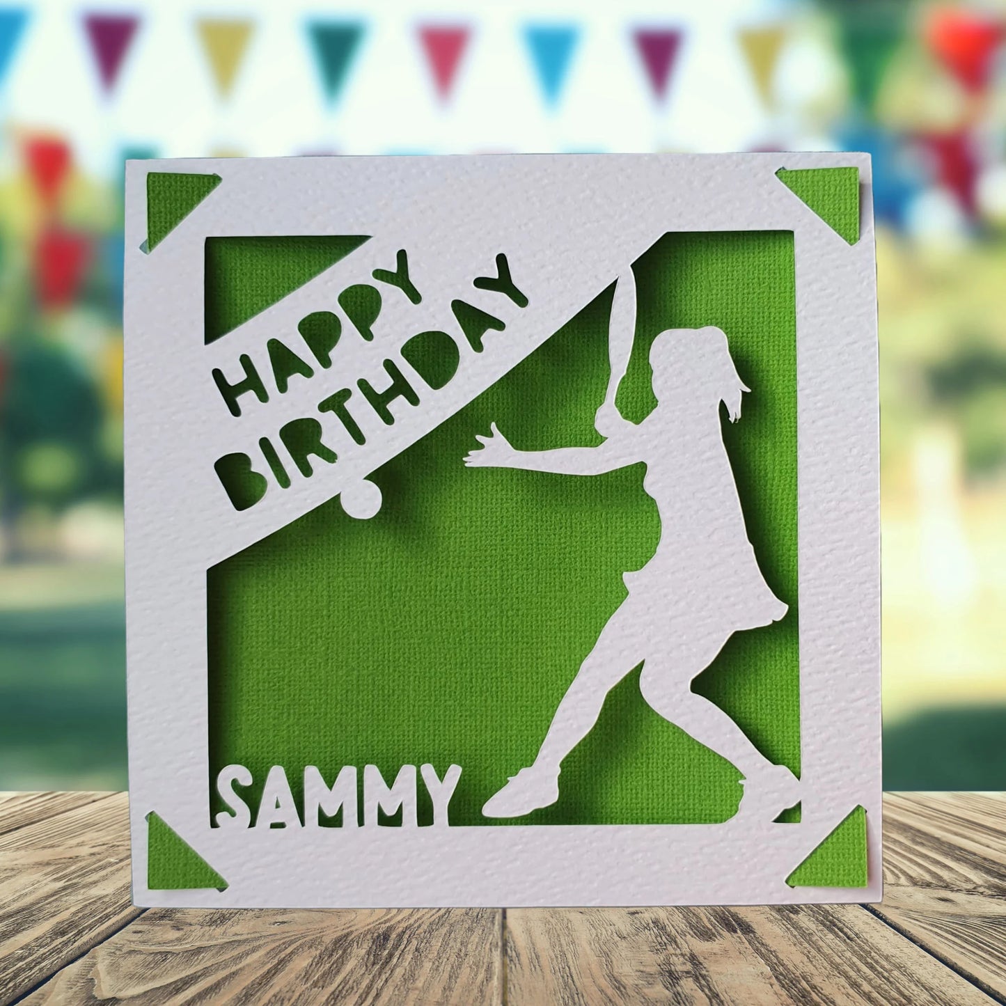 Female Tennis Player Birthday Card