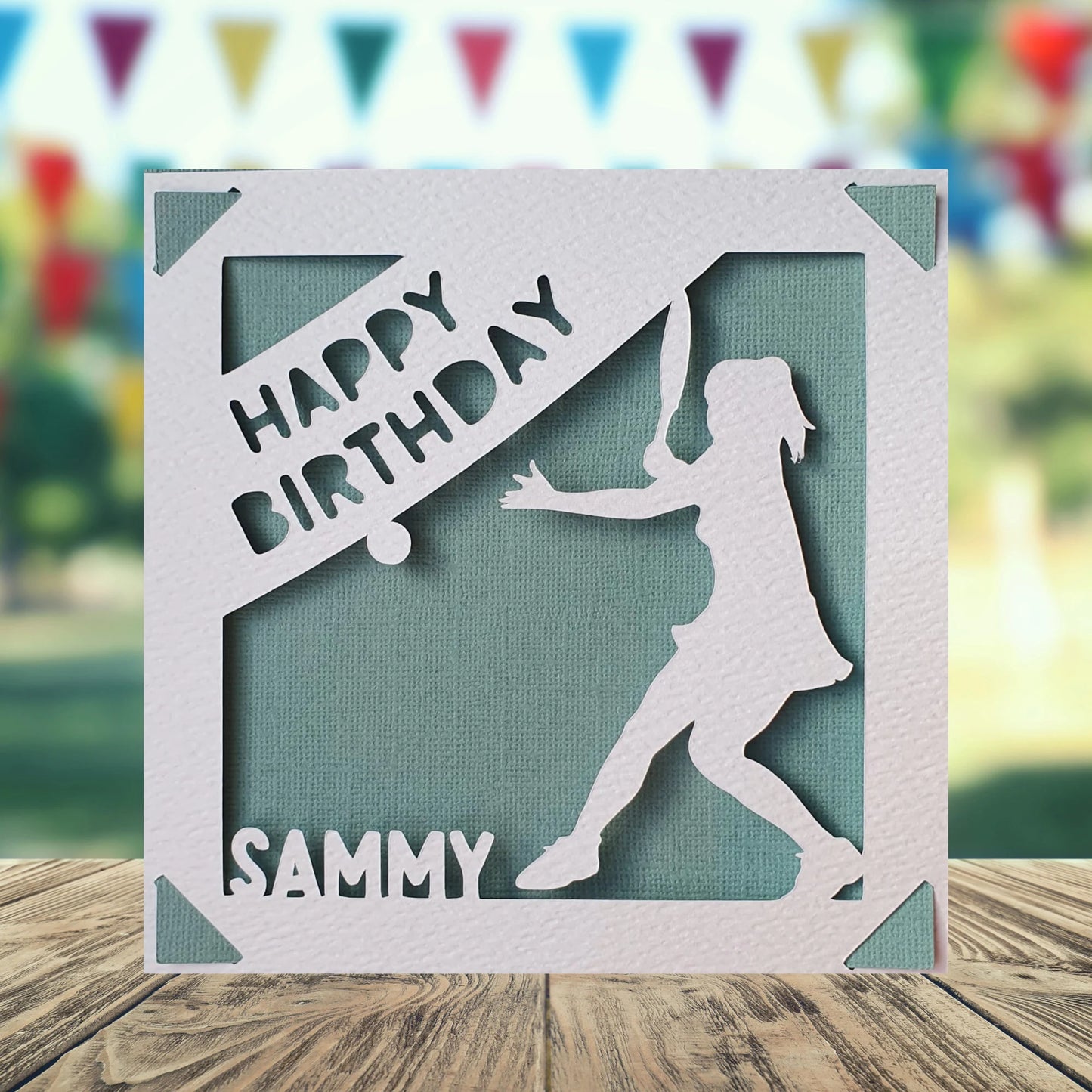 Female Tennis Player Birthday Card