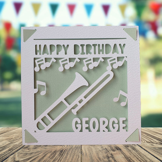 Trombone Birthday Card