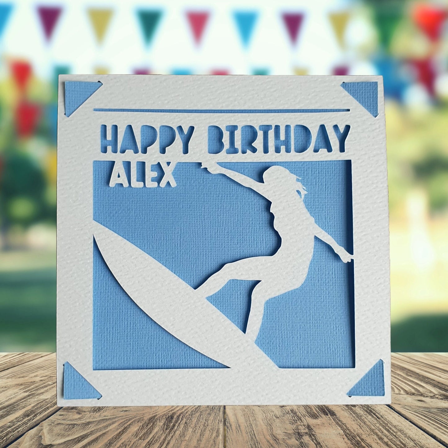 Surfer Personalised Birthday Card