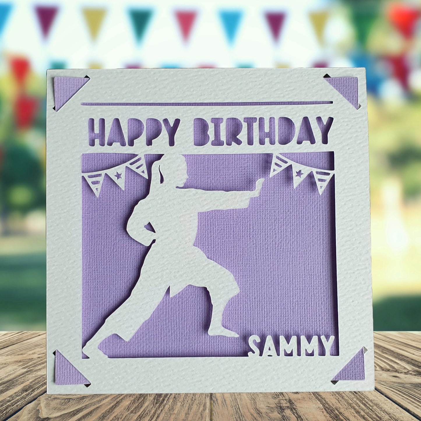 Personalised Karate Birthday Card