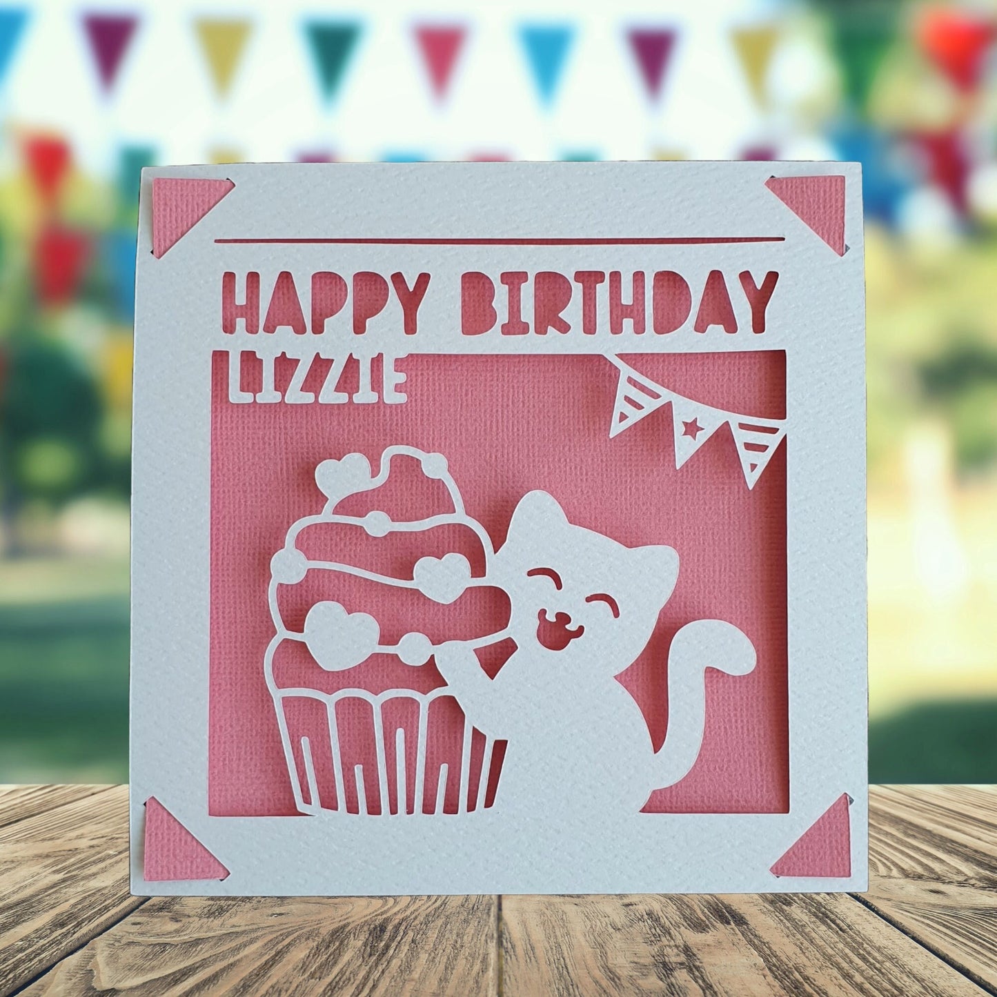 Personalised Cat Birthday Card