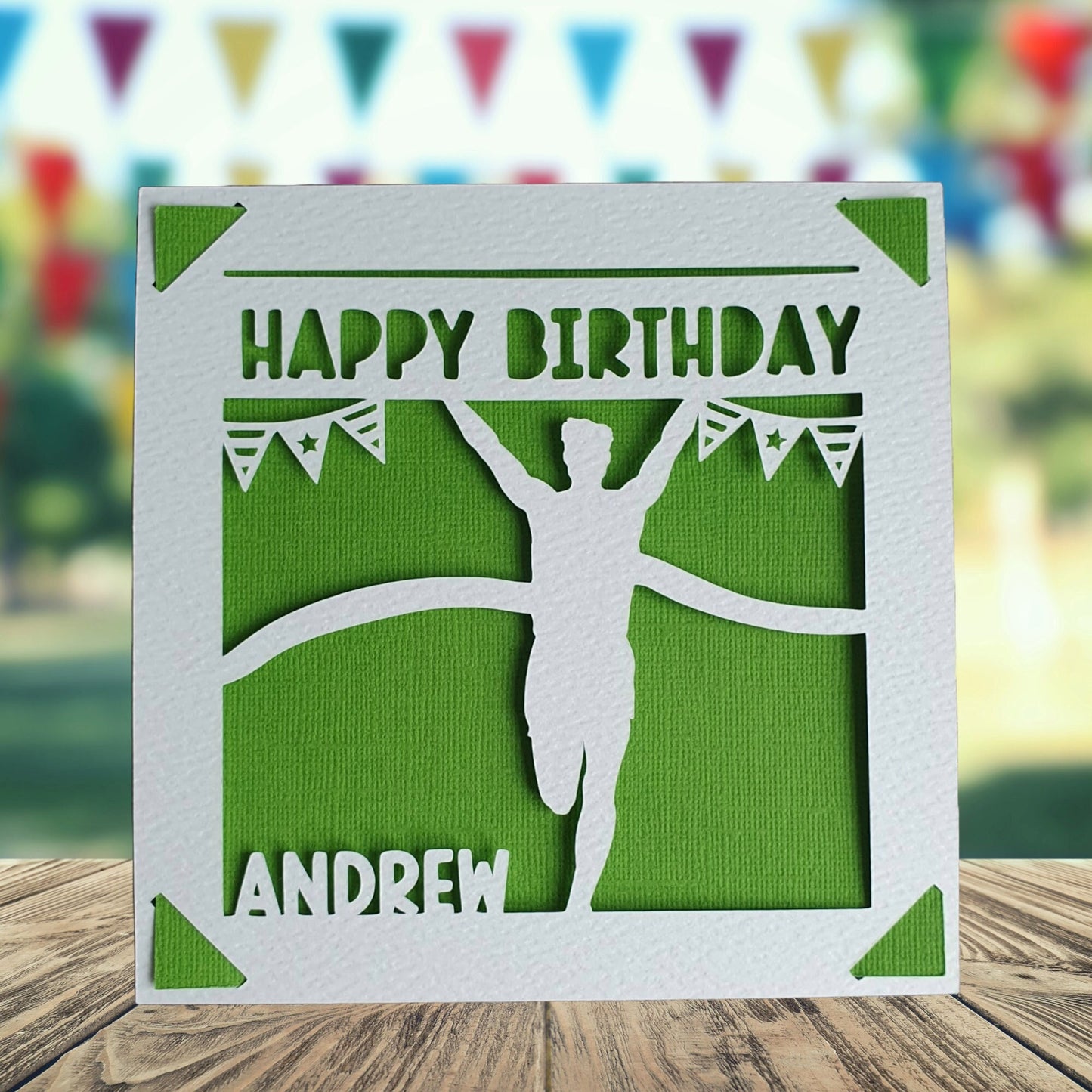 Male Runner Personalised Birthday Card