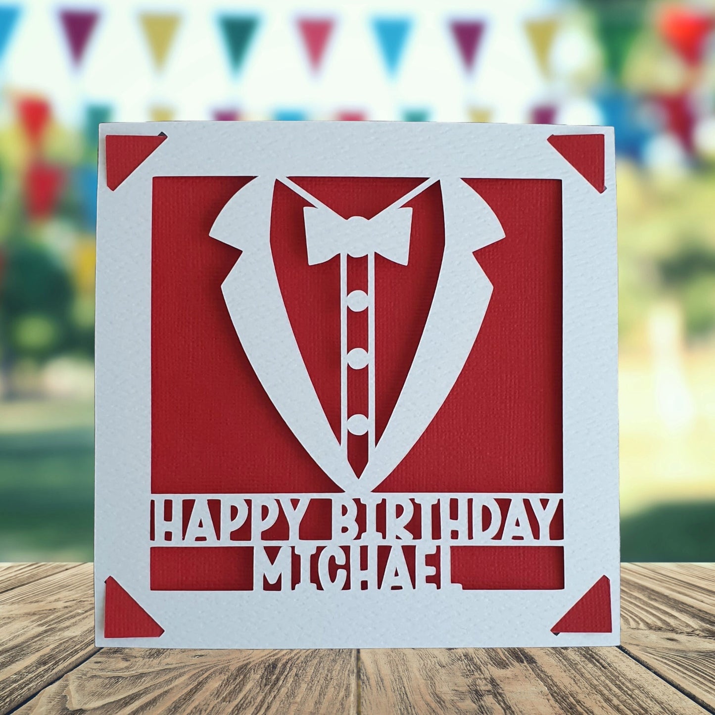 Tuxedo Personalised Birthday Card