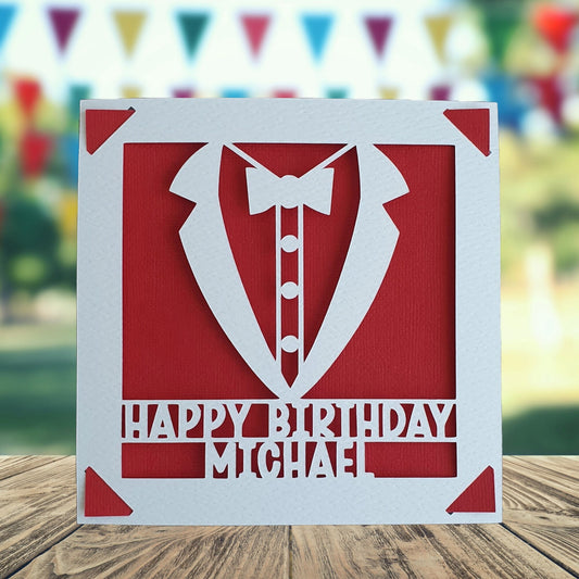 Tuxedo Personalised Birthday Card