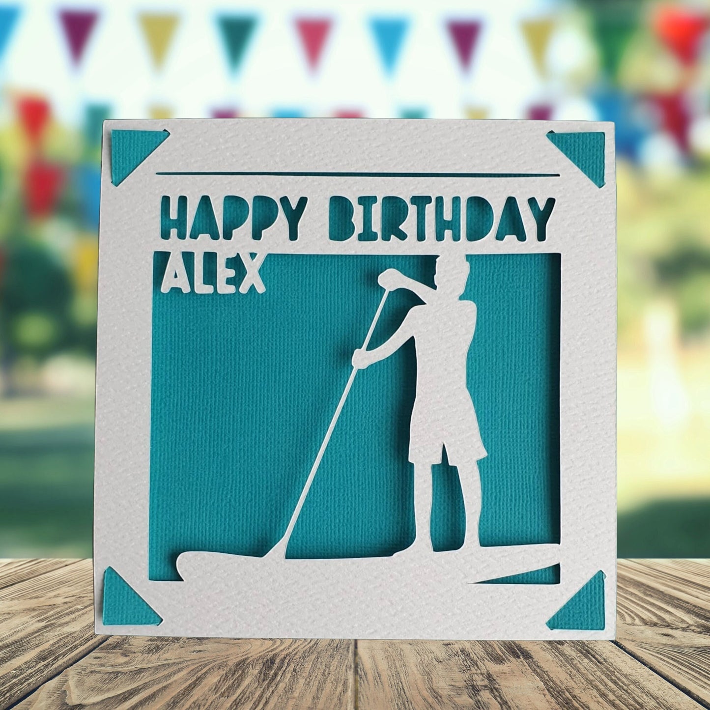 Paddleboarding Personalised Birthday Card