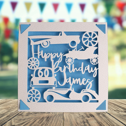 Cars Personalised Birthday Card