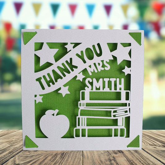 Personalised Thank You Card for Teacher