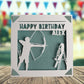 Personalised Archery Birthday Card
