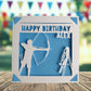 Personalised Archery Birthday Card