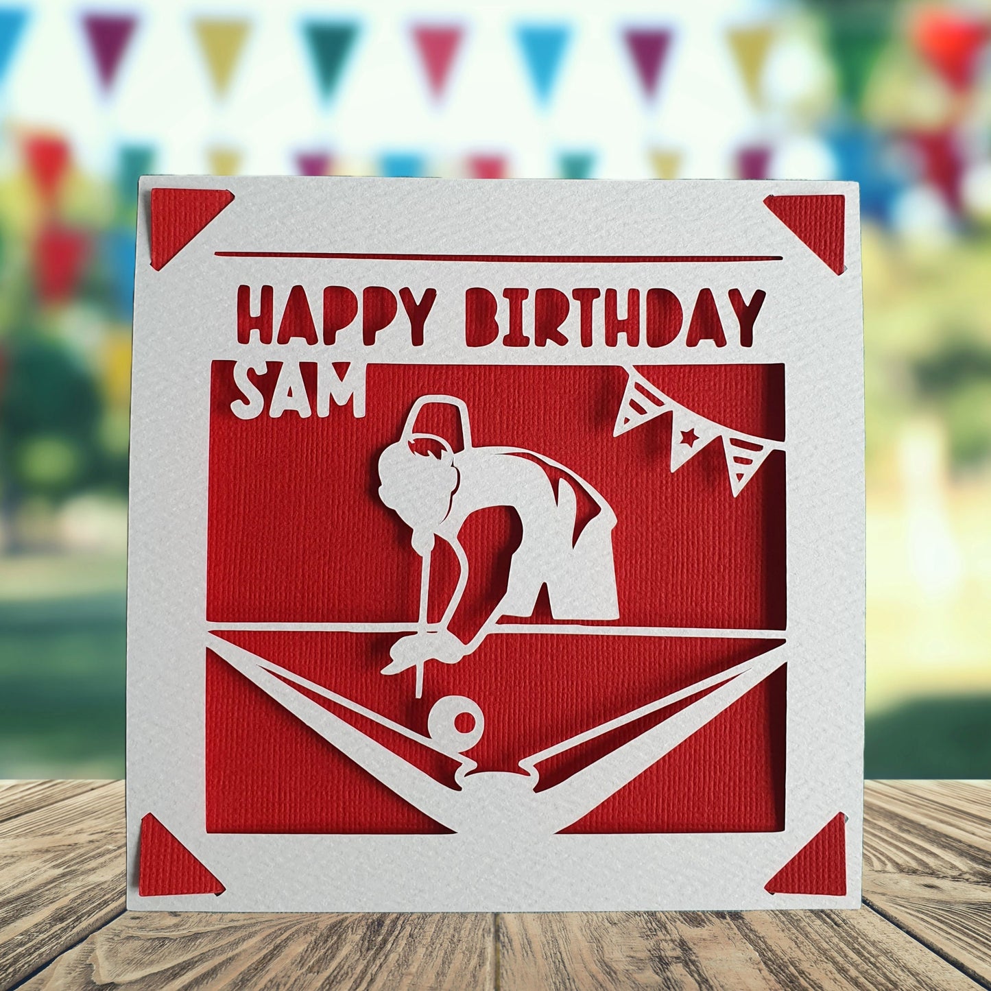Snooker Birthday Card