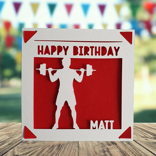 Weightlifting Birthday Card
