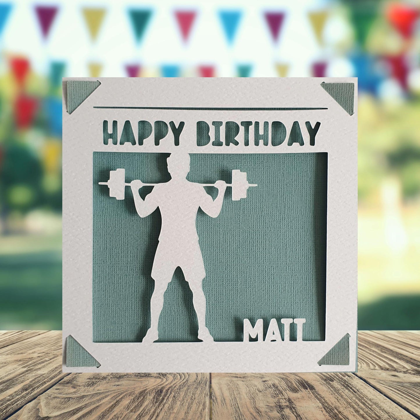 Weightlifting Birthday Card