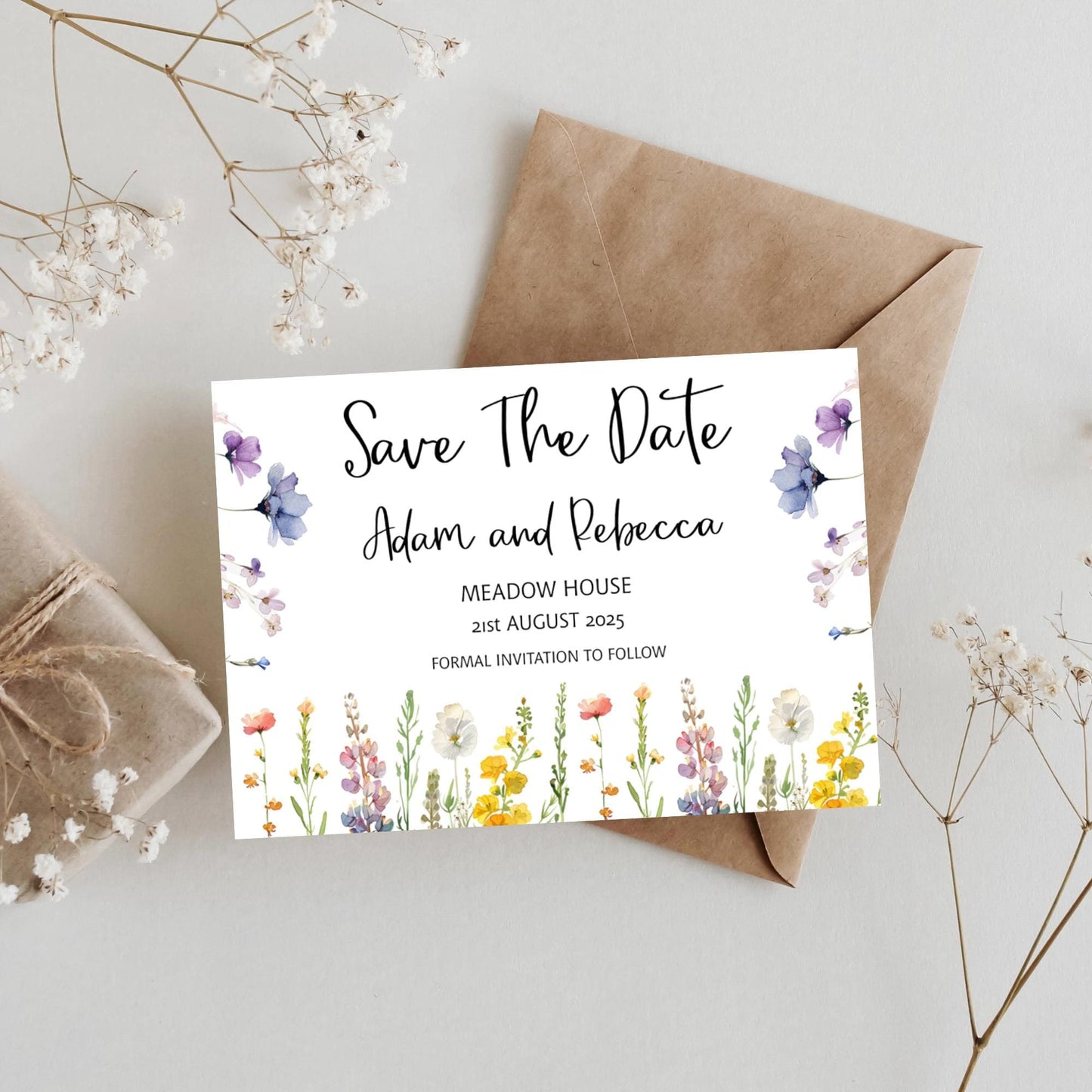 Wild Flowers Wedding Save The Date