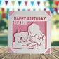 Sewing Happy Birthday Personalised Papercut Card, Card for Her, Sewer Birthday Card, Birthday Card for Seamstress, Sewing Machine Card