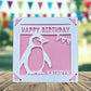 Penguin Birthday Card, Cute Animal Birthday Card, Birthday Card for Animal Lover, Penguin Birthday Gift, Personalised Penguin Card