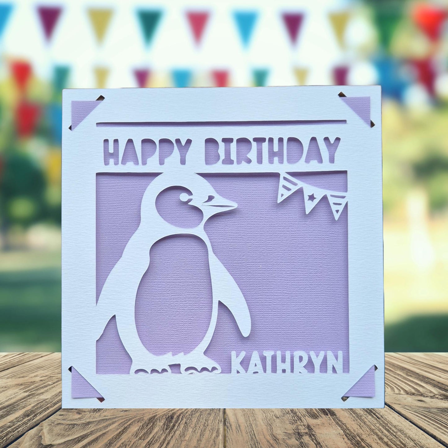 Penguin Birthday Card, Cute Animal Birthday Card, Birthday Card for Animal Lover, Penguin Birthday Gift, Personalised Penguin Card