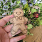 Personalised Oak Gingerbread Man: Christmas Place Setting, Festive Table Decor
