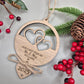 First Christmas Married Bauble, First Christmas as Mr & Mrs, Wooden Engraved Bauble, Personalised Wedding Gift, Wedding Christmas Bauble