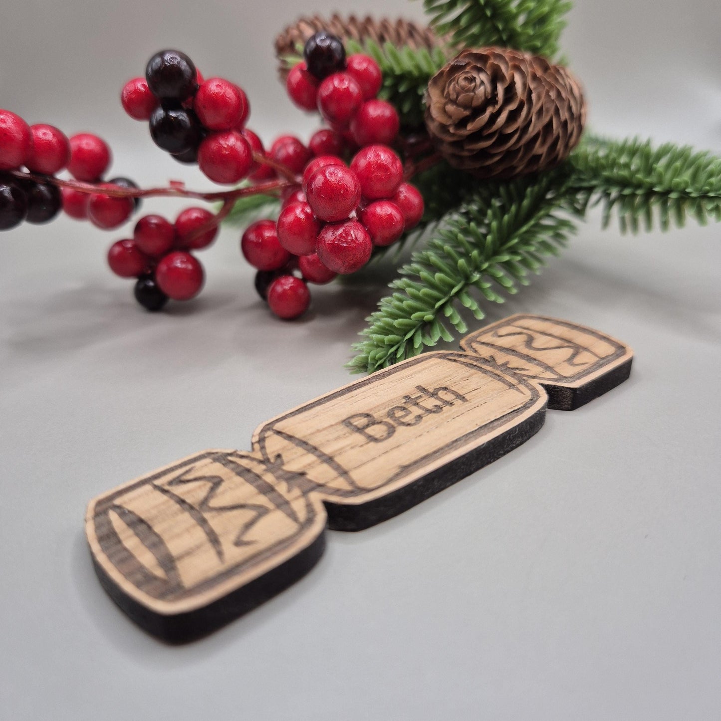 Personalised Christmas Table Name, Personalised Christmas Cracker, Cracker Table Name, Xmas Cracker Place Name, Personalised Stocking Filler