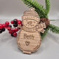 Personalised Oak Snowman: Christmas Place Setting, Festive Table Decor