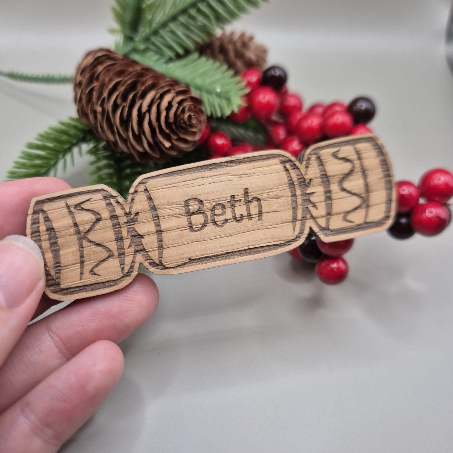 Personalised Christmas Table Name, Personalised Christmas Cracker, Cracker Table Name, Xmas Cracker Place Name, Personalised Stocking Filler