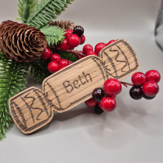 Personalised Christmas Table Name, Personalised Christmas Cracker, Cracker Table Name, Xmas Cracker Place Name, Personalised Stocking Filler