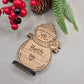 Personalised Oak Snowman: Christmas Place Setting, Festive Table Decor