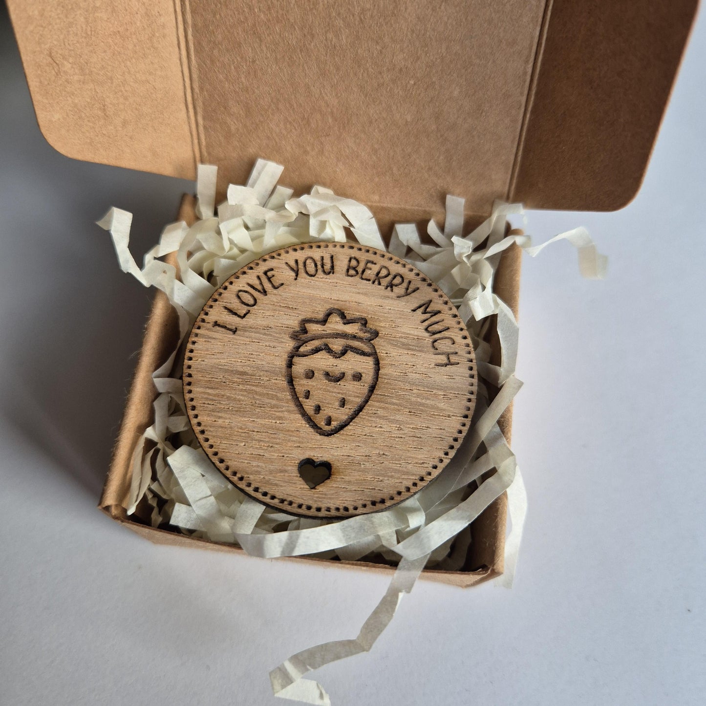 'I Love You Berry Much' - Wooden Token