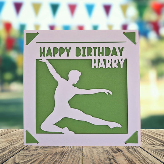 Male Dancer Birthday Card, Ballet Dancer Birthday Card for Him, Ballet Birthday Card, Card for Ballet Dancer, Dancing Card for Him